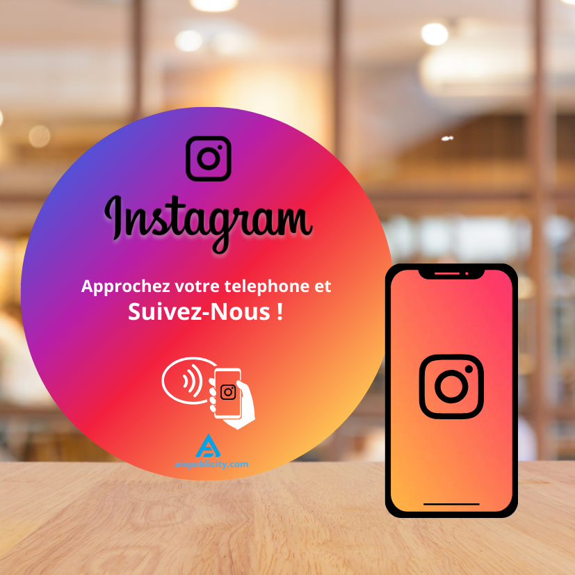 Badge NFC Instagram — Faites grandir votre communauté