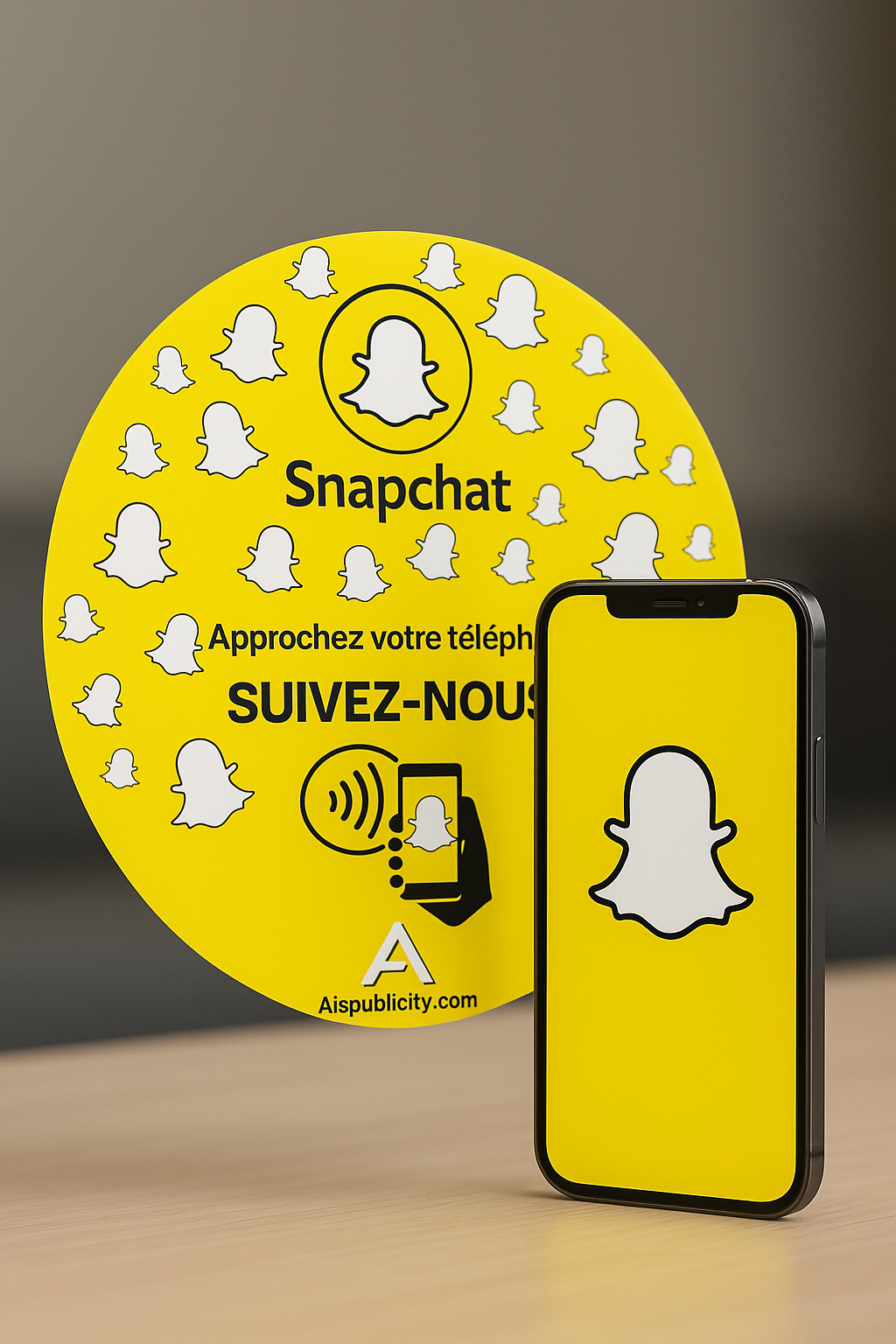 Badge NFC Snapchat AISpublicity