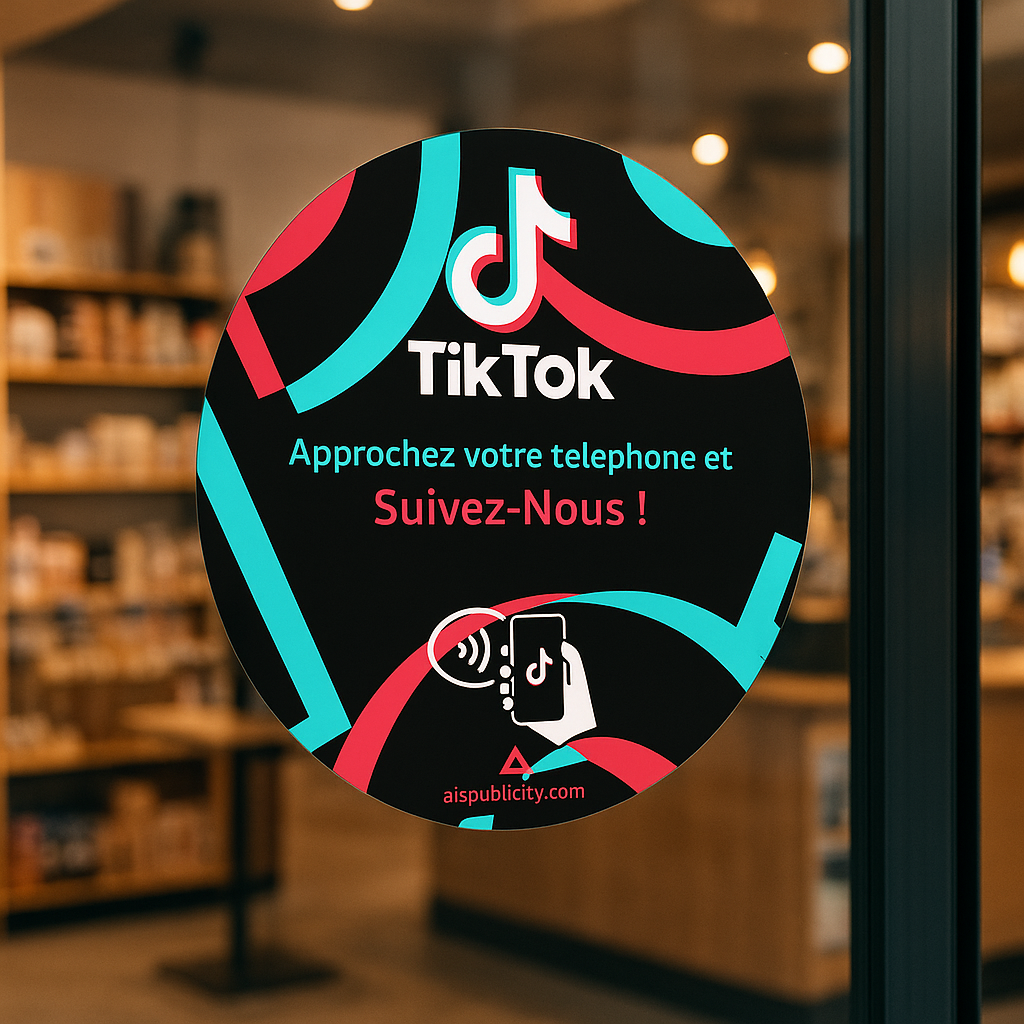 Badge NFC TikTok — Connecte-toi instantanément avec ton public local